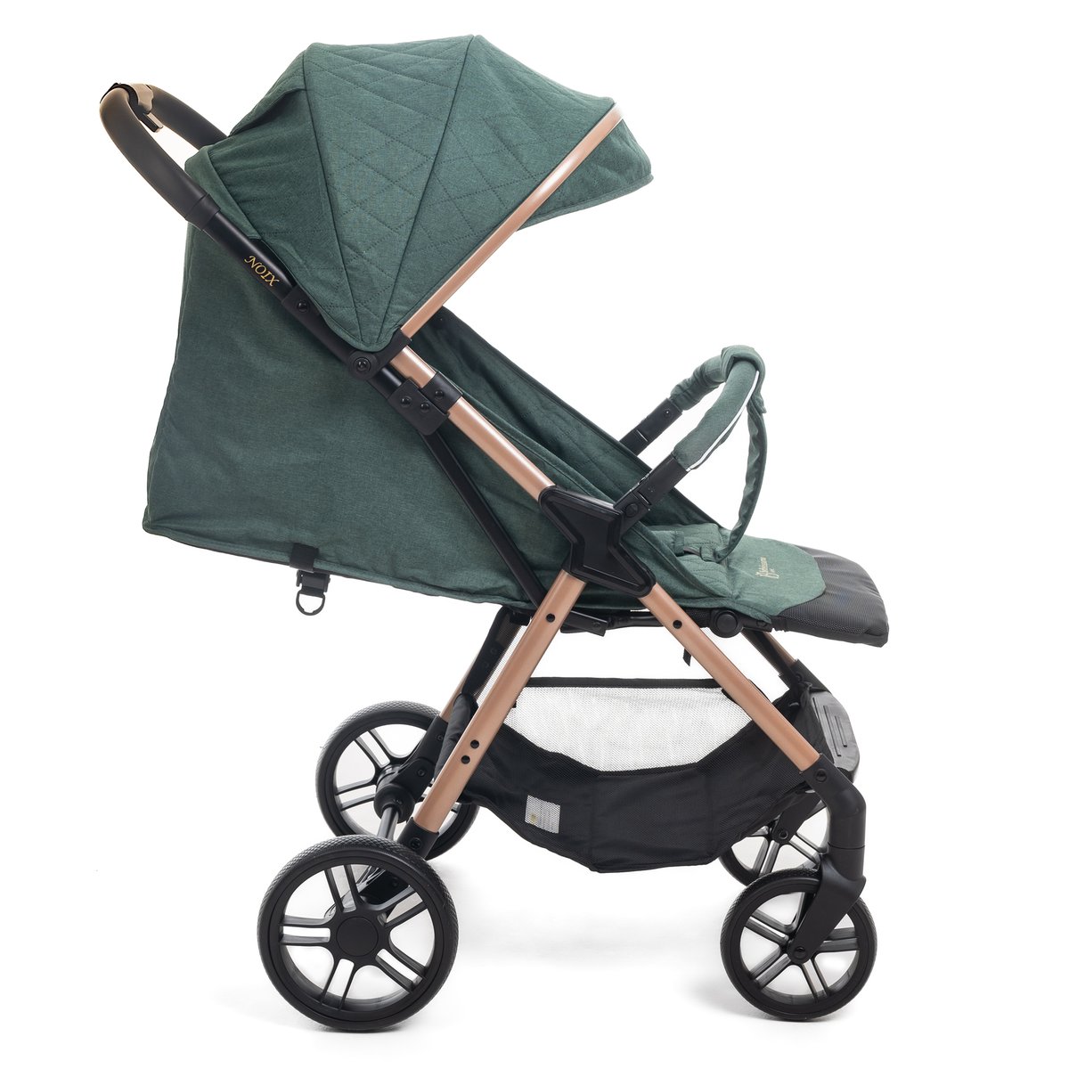 Poussette Bébé Canne Ultra Compacte – Légère – Pliage à Une Main – Noix - vert couleur unique, BEBELISSIMO J'AIME