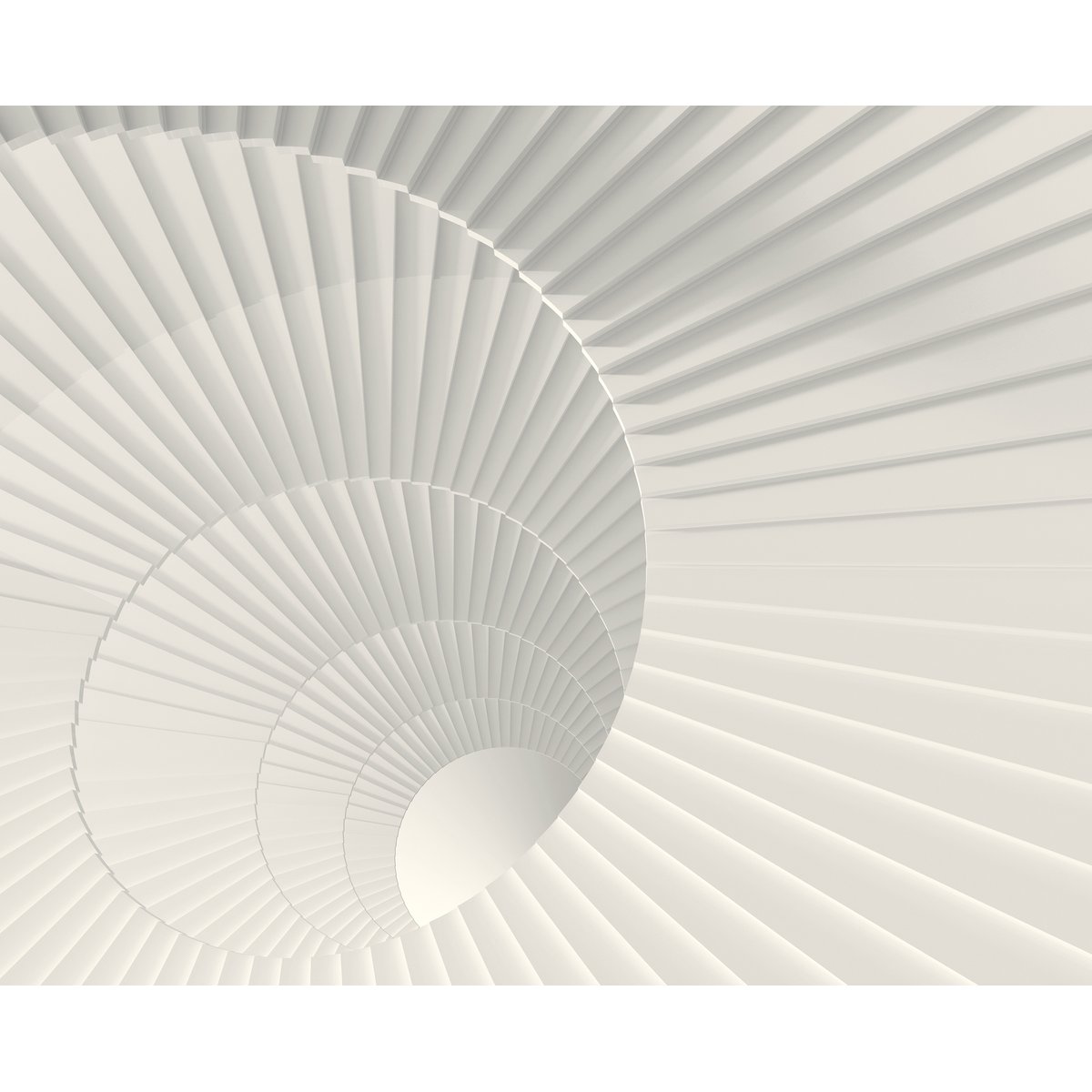 Papier peint panoramique WHITE SPIRAL blanc, LE PAPIERS DE NINON