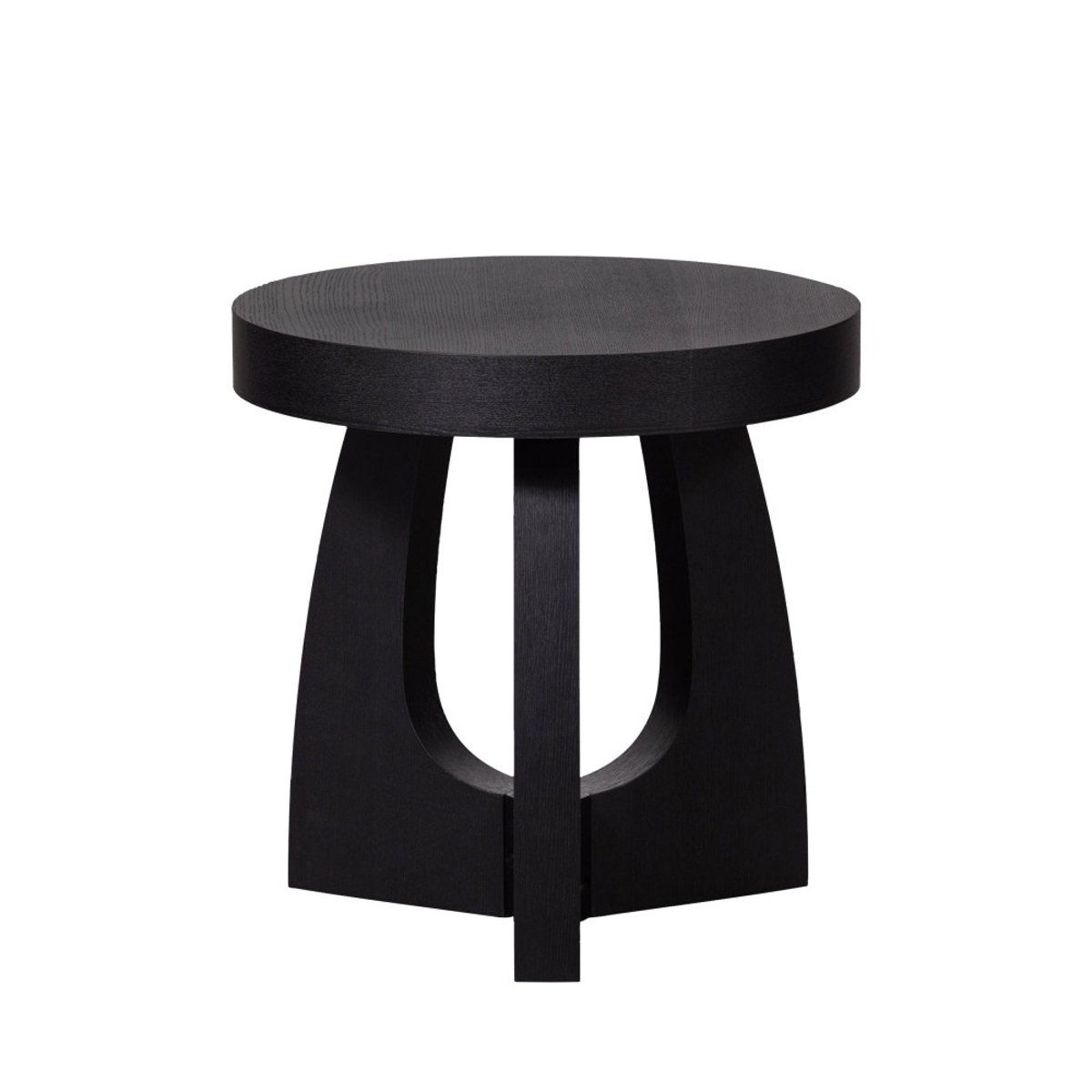 Table d'appoint ronde en bois 45cm- TALA noir, WOOOD