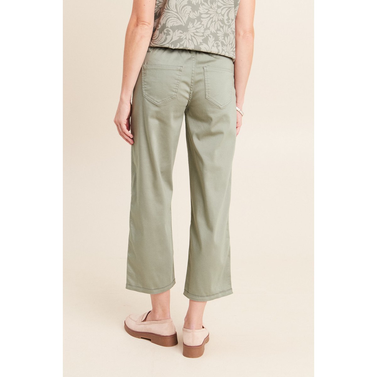 Pantalon droit 7/8ème taille basculée gris, BREAL