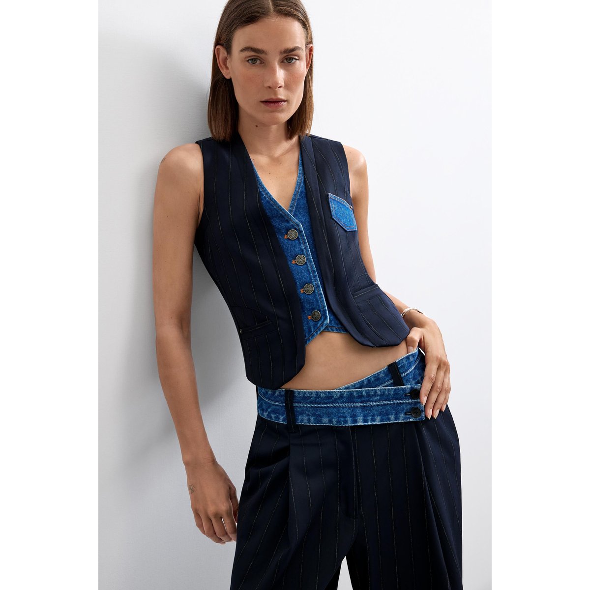Pantalon long Woven bleu, DESIGUAL