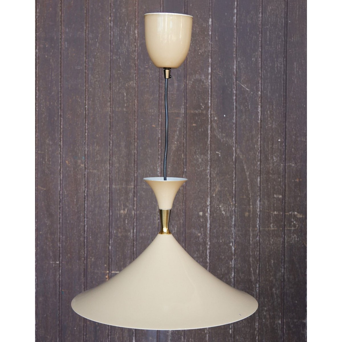 Suspension vintage design nougat Sonia N°285 - Bon état vert, DEBONGOUT