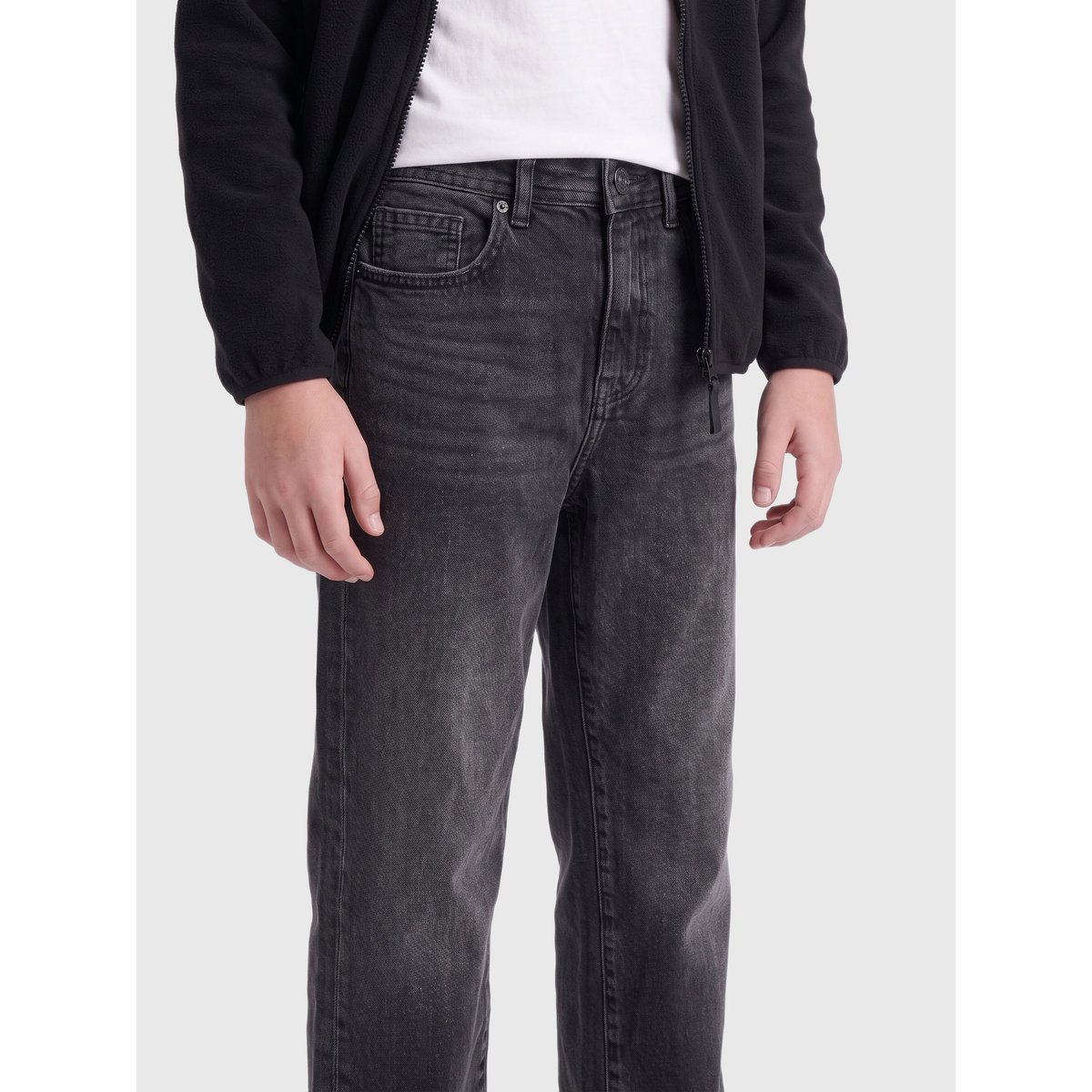 Jean À Coupe Ample washed black, ONLY & SONS JUNIOR