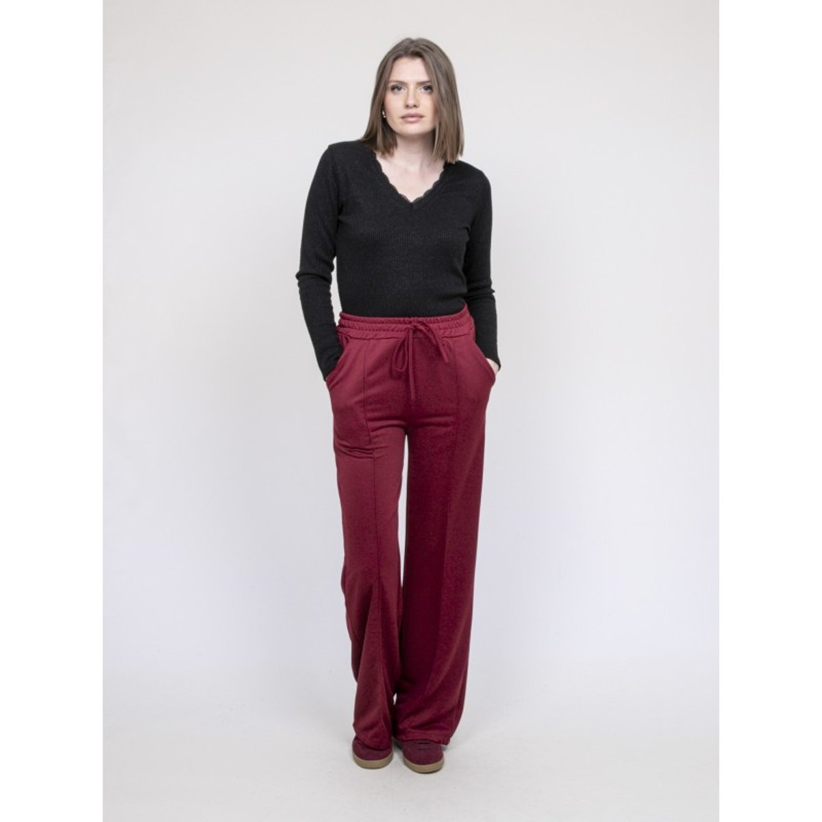 Top Manches Longues Falvy noir, DONA LISA