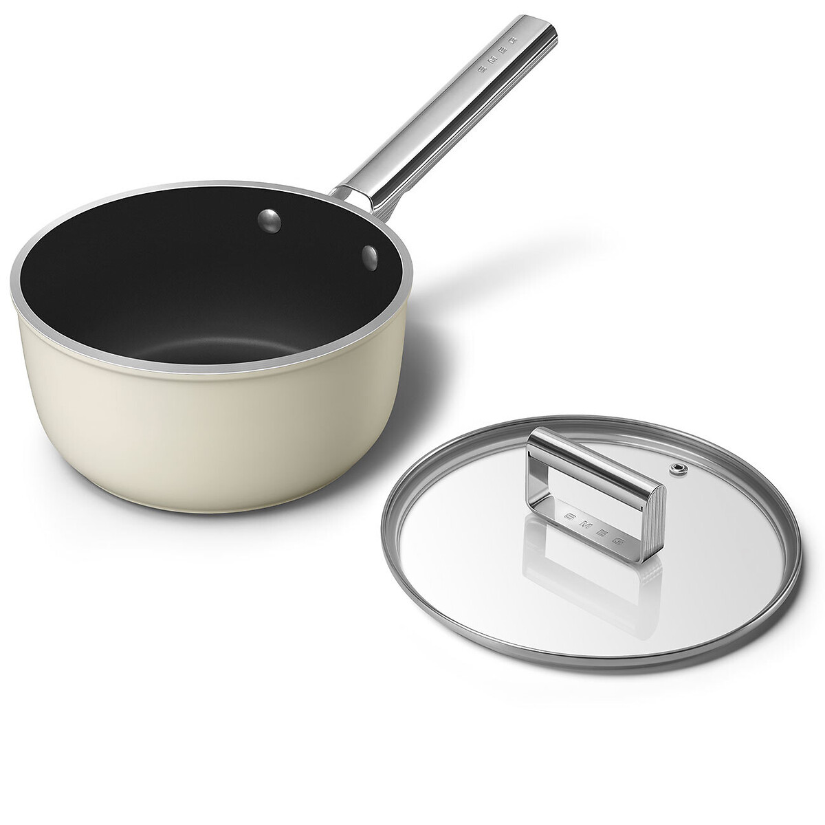 Tacho antiaderente, 20cm, SMEG creme, SMEG