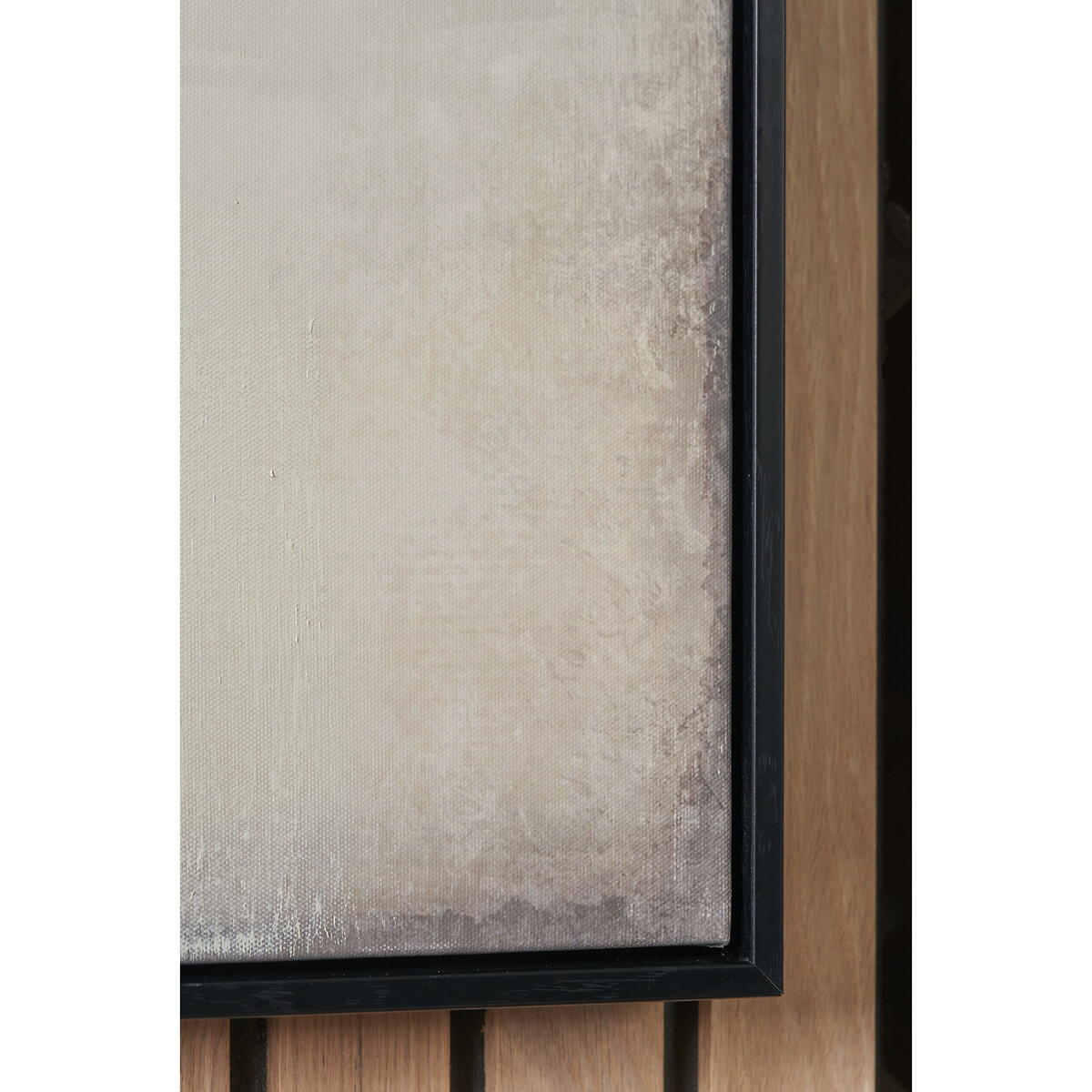 100 x 70cm Grey & White Abstract Canvas with Black Frame black/white, ÉDITÉ