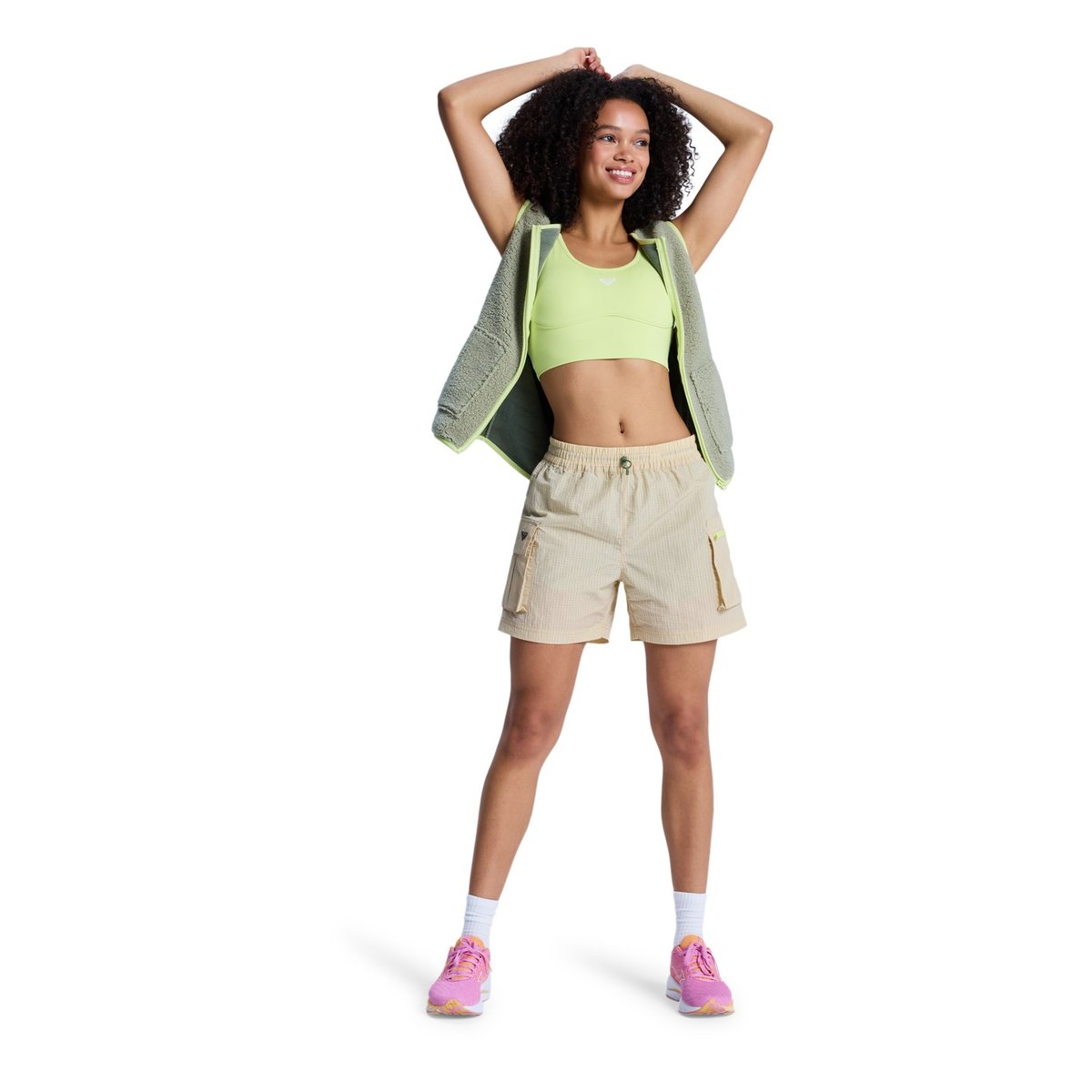 Short de sport taille élastique BOUNDLESS SPIRIT 2. beige pebble, ROXY