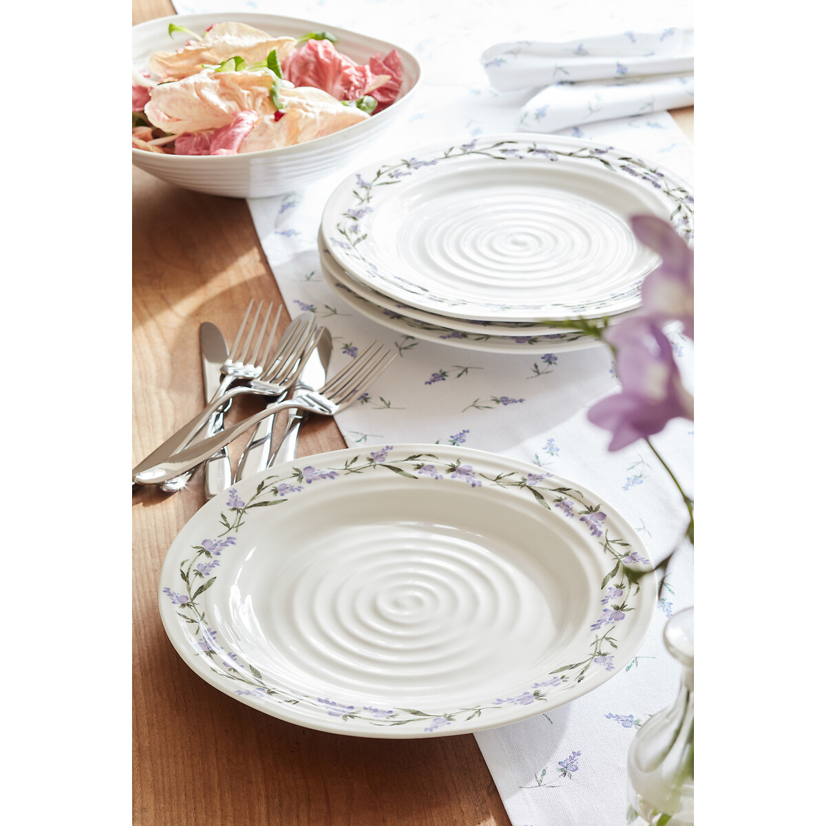 Set of 4 Lavandula Dinner Plates white, SOPHIE CONRAN FOR PORTMEIRION