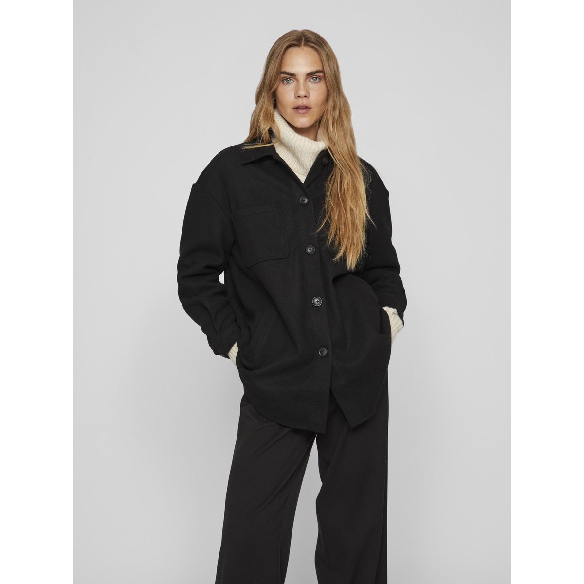 Surchemise boutonnée black, VILA