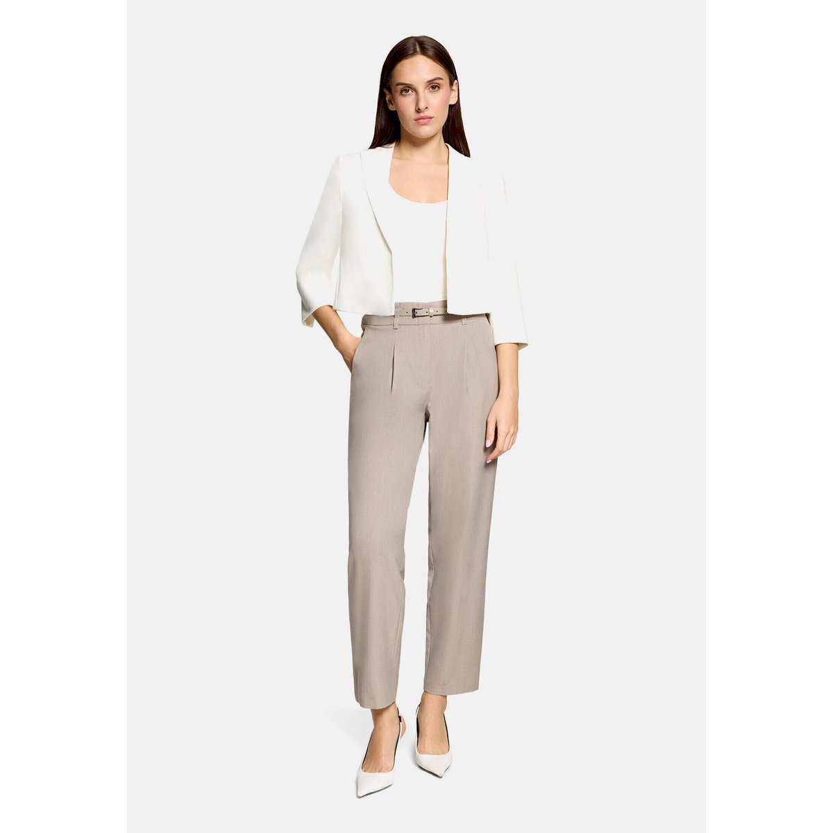 Blazer court à manches 3/4 blanc, BETTY BARCLAY