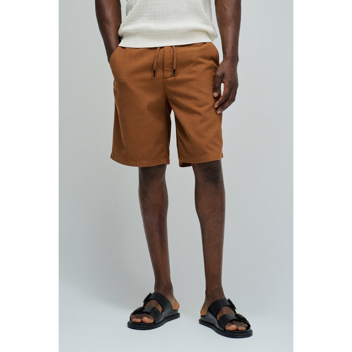SHORT JOGGER EN DENIM LÉGER marron, SALSA JEANS