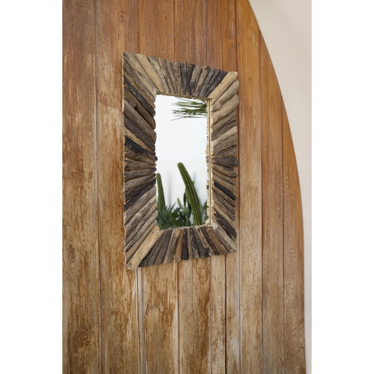 Miroir en bois flotté DRIFTWOOD FRAMED beige, BAZAR BIZAR