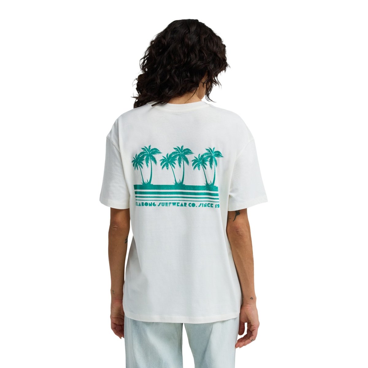 T shirt manches courtes MY BEACH CLUB blanc salt crystal, BILLABONG