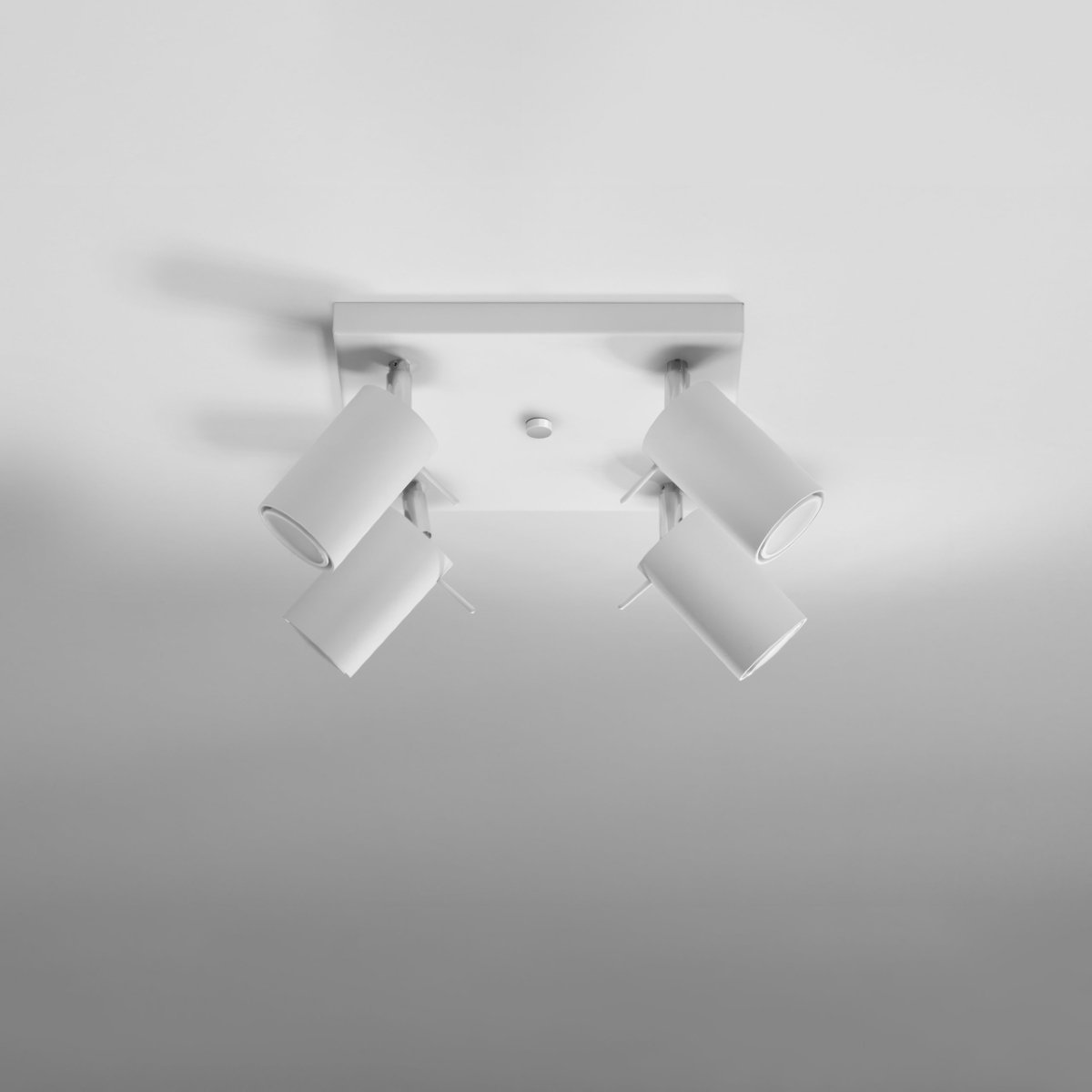 Plafonnier Acier Blanc GU10 4 Ring blanc, EDEN
