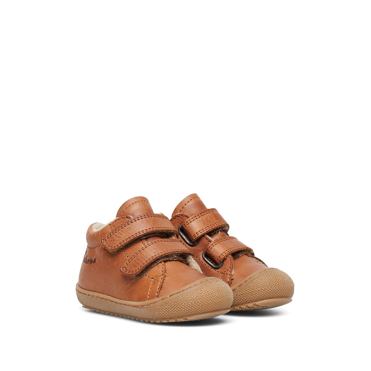 Chaussons Premiers Pas, Doublés En Laine Racoon Vl marron clair, NATURINO