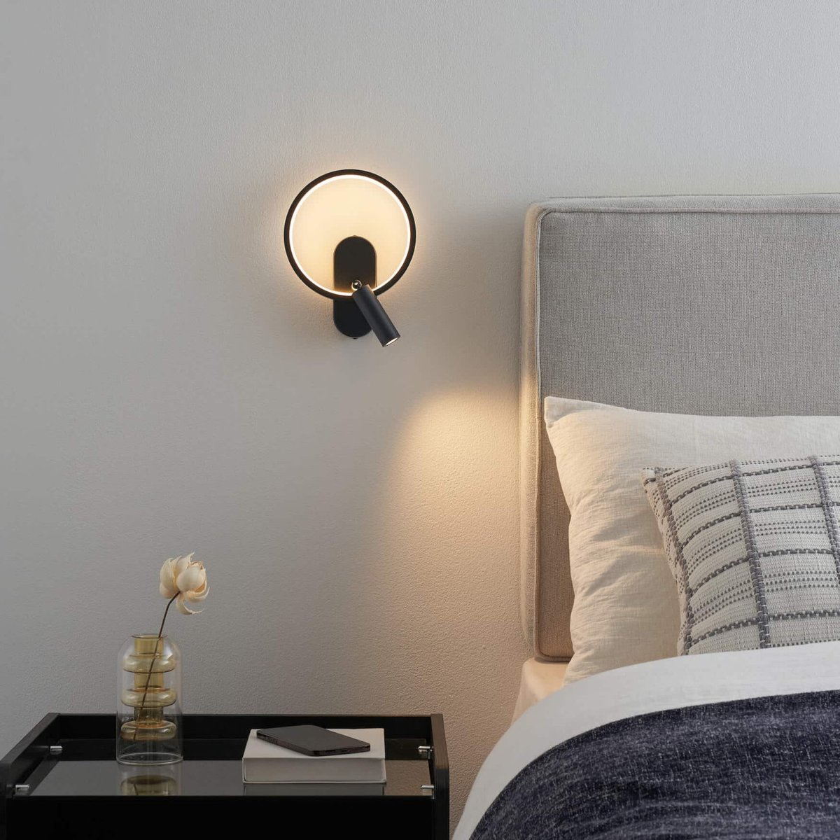 Applique Murale Polyvalente – LONA noir, KOSILUM
