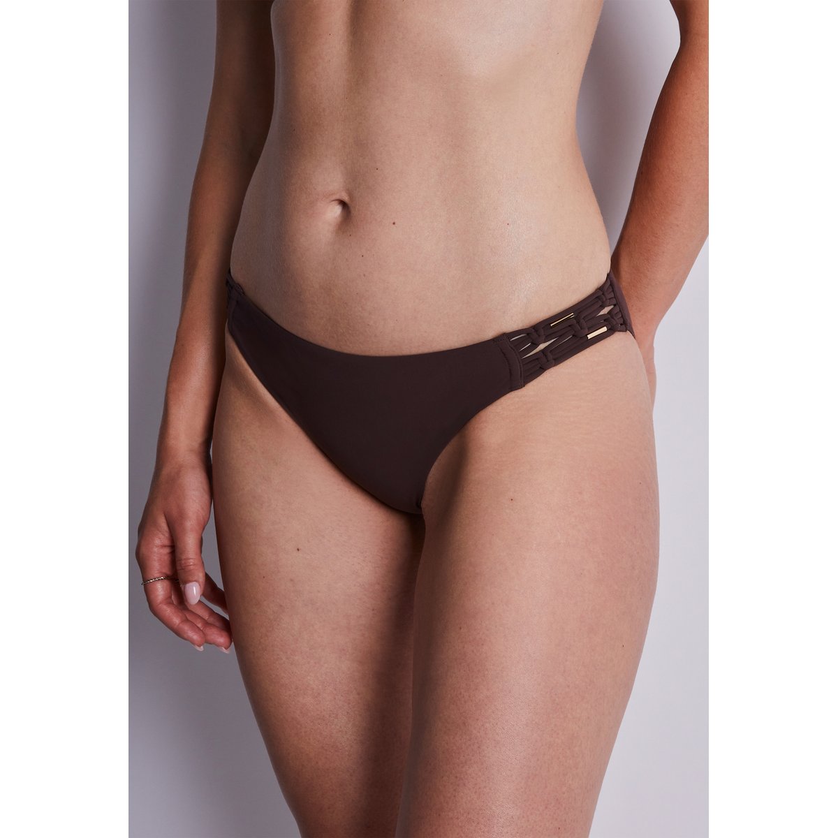 Bas de maillot de bain Culotte bresilienne Gipsy Muse marron, AUBADE