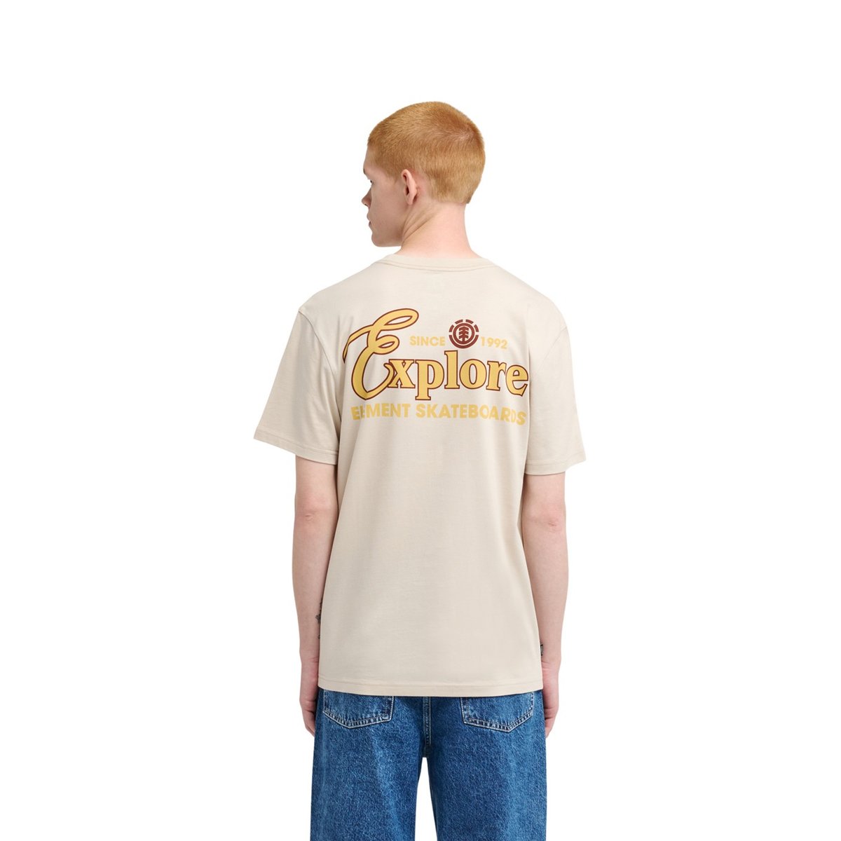 T-Shirt manches courtes EXPLORE beige oat milk, ELEMENT