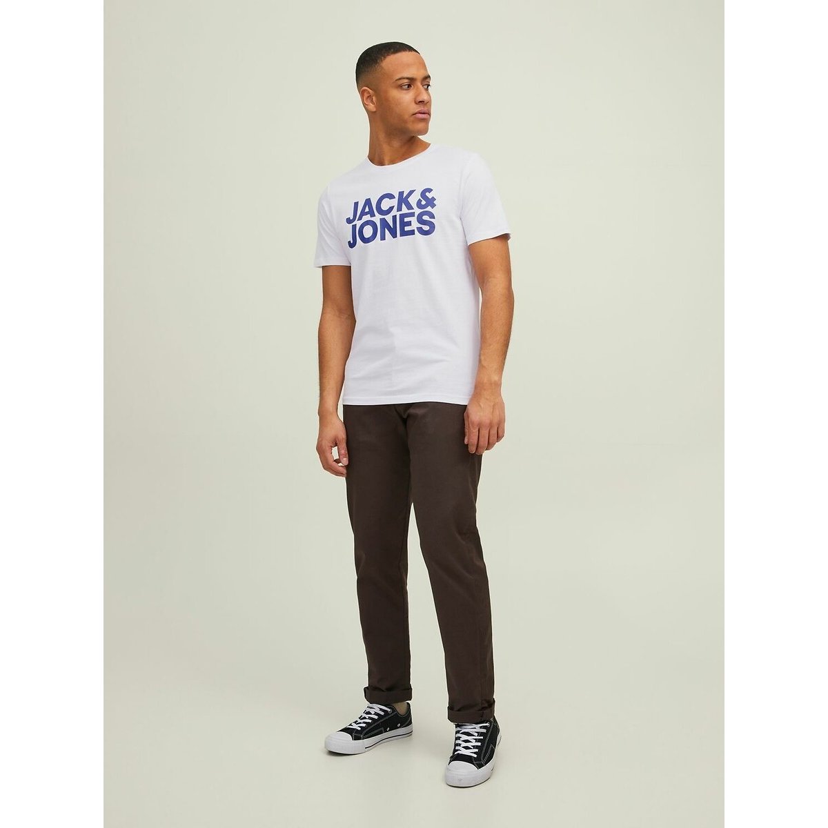 Lot de 3 t-shirts noir + marine + blanc, JACK & JONES