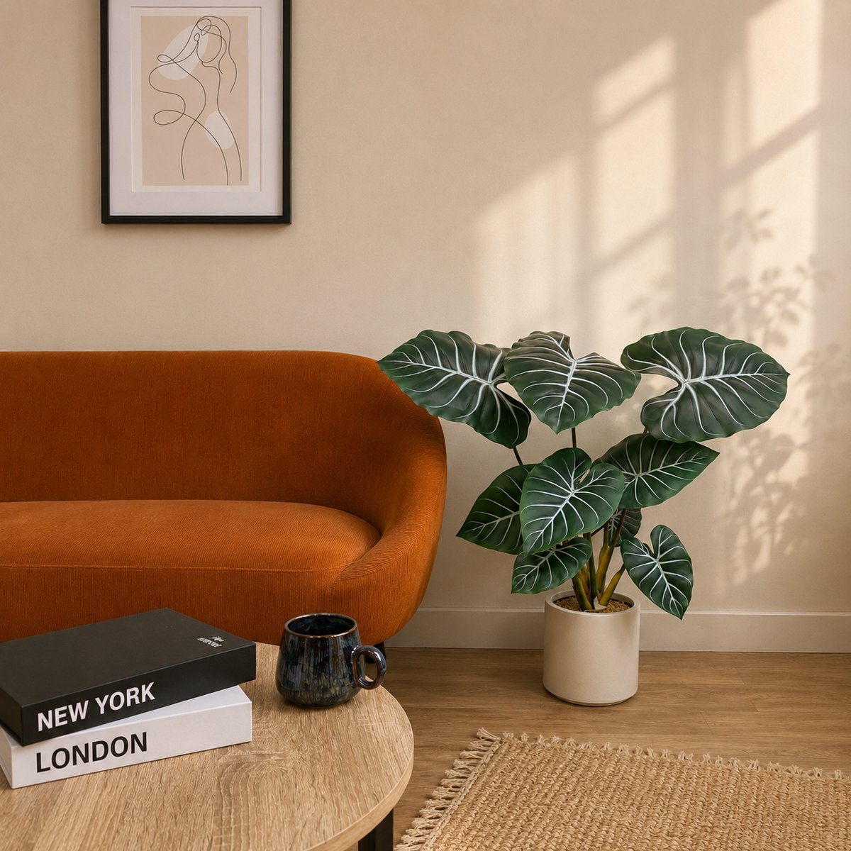 Plante taro artificiel 85cm vert, LIGNE DECO