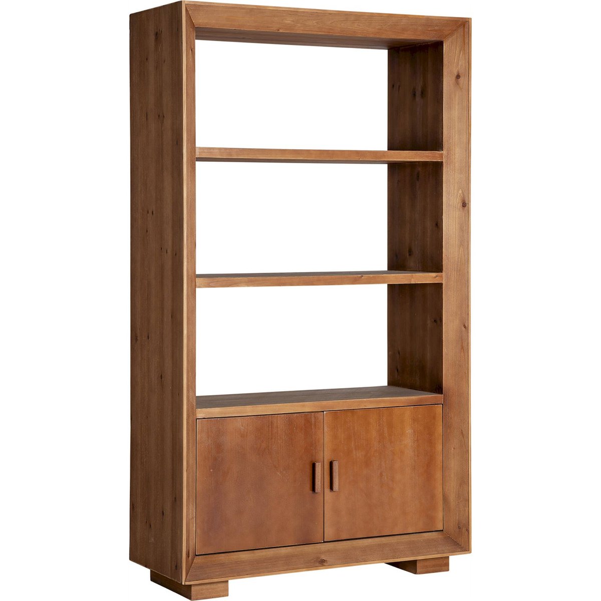 Bibliothèque en bois de frêne et fer bois foncé et noir profond, RECOLLECTION