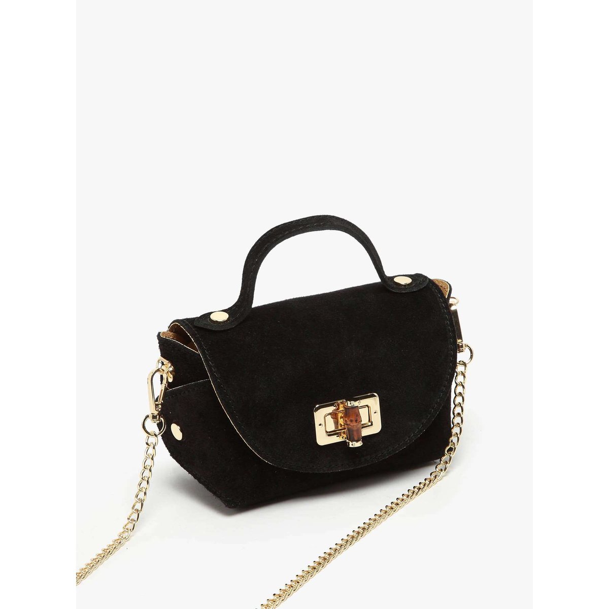 Sac bandoulière Velvet cuir nero, MILANO