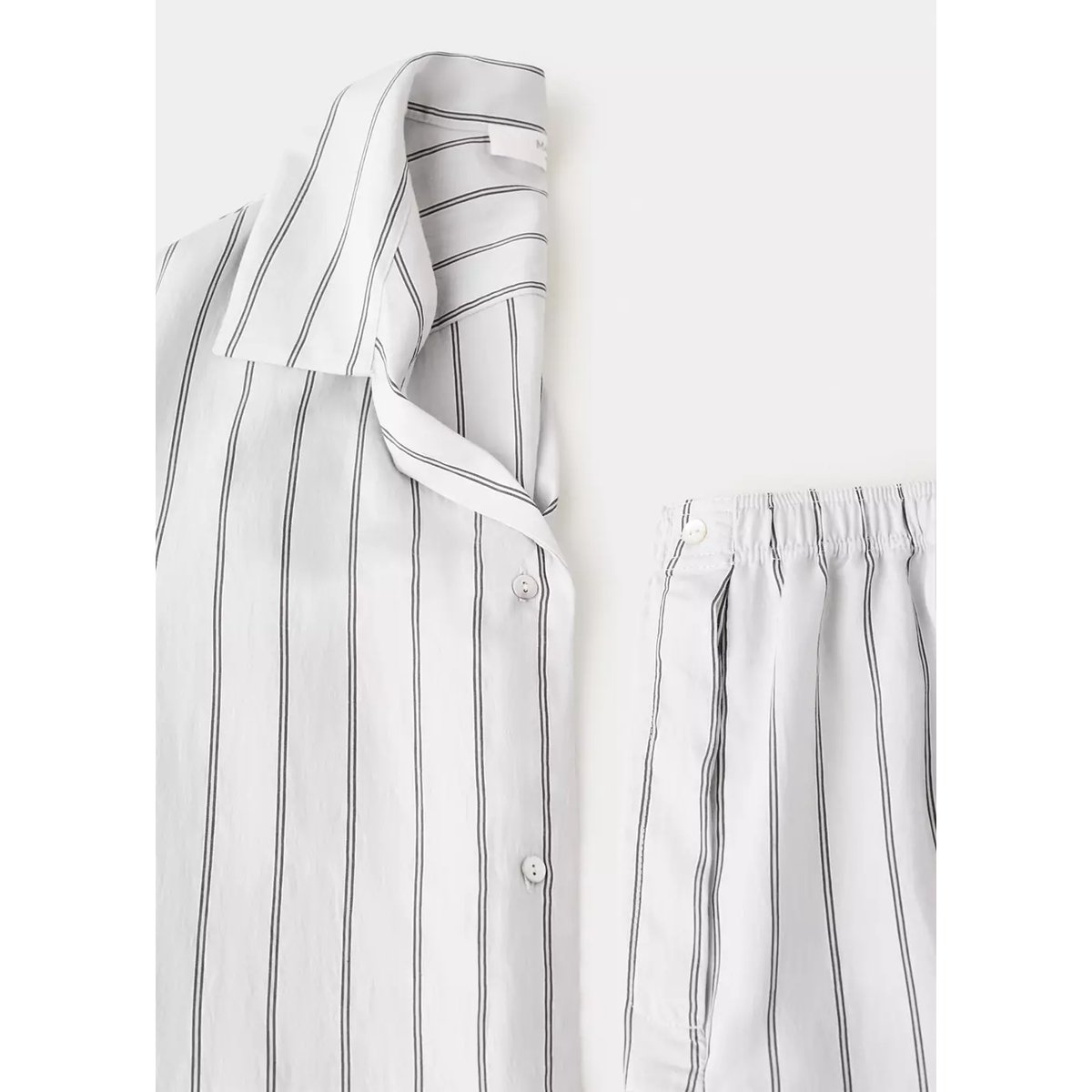 Pantalon pyjama rayures gris, MANGO