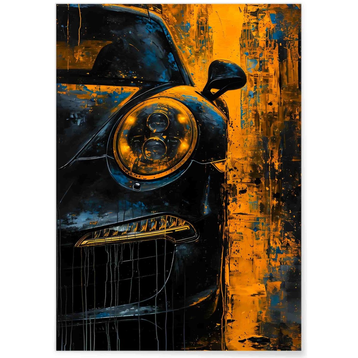 Affiche 911 - Style artistique abstrait blanc, L'AFFICHERIE