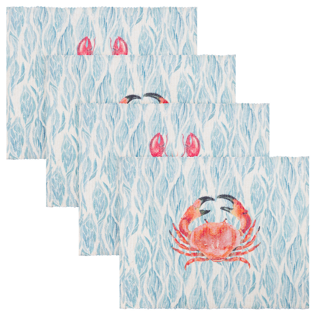 Set of 4 Abersoch Indoor/Outdoor Placemats aquamarine, WYLDER