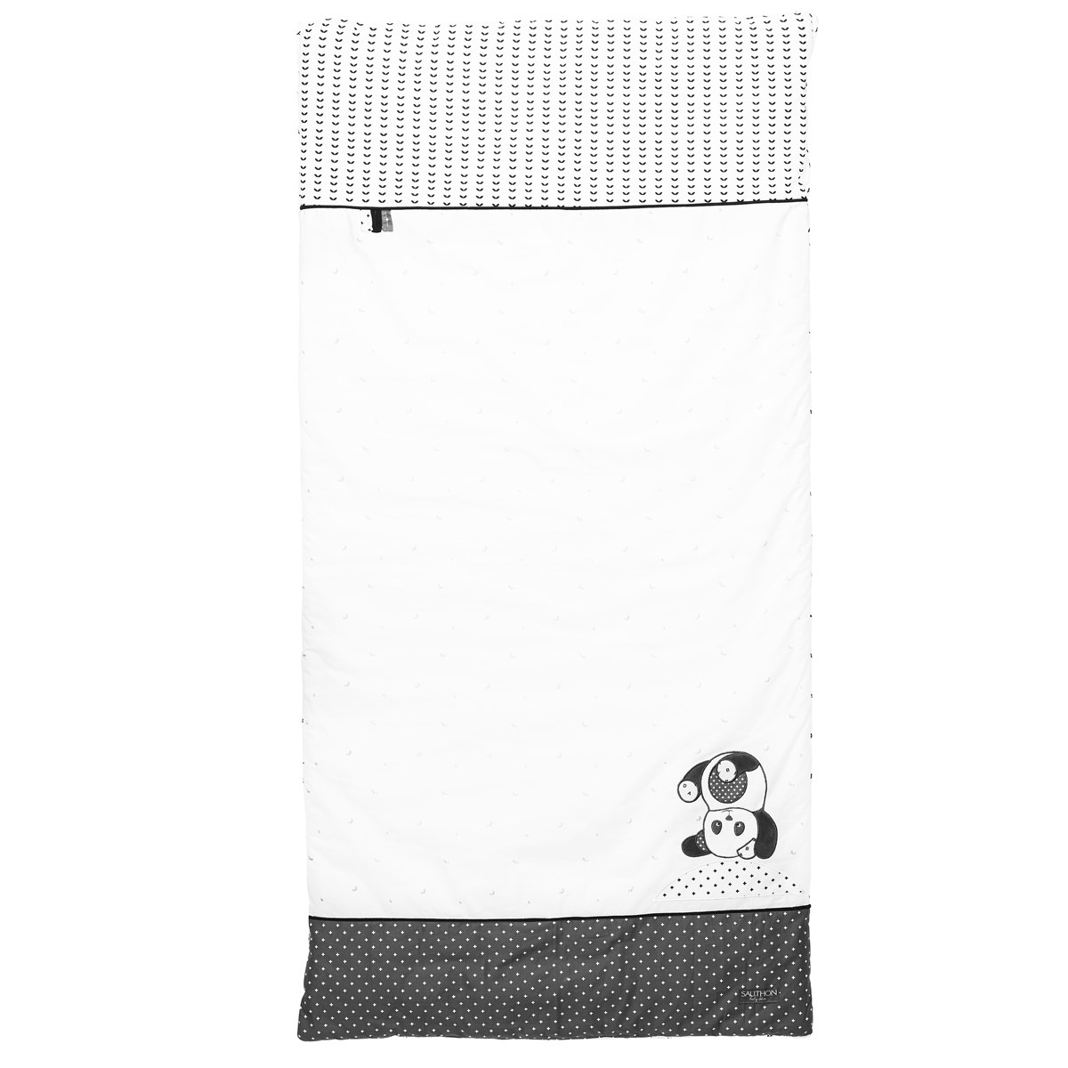 Edredon pour Lit en coton blanc/noir, SAUTHON