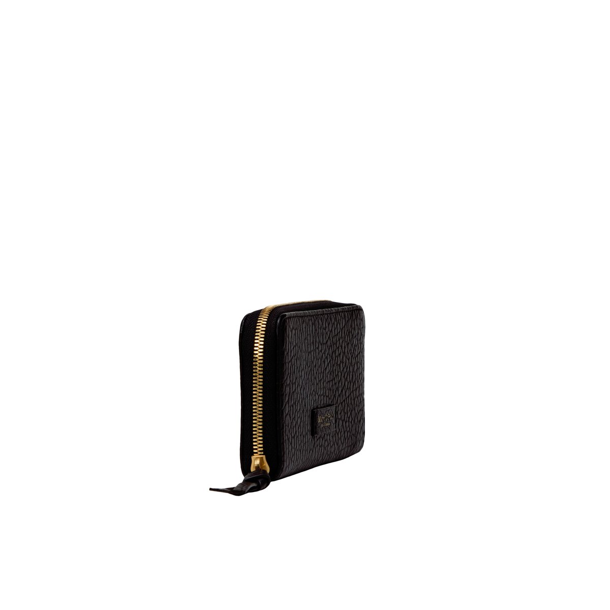 Porte-monnaie en cuir de mouton au grain prononcé noir, MARC O'POLO