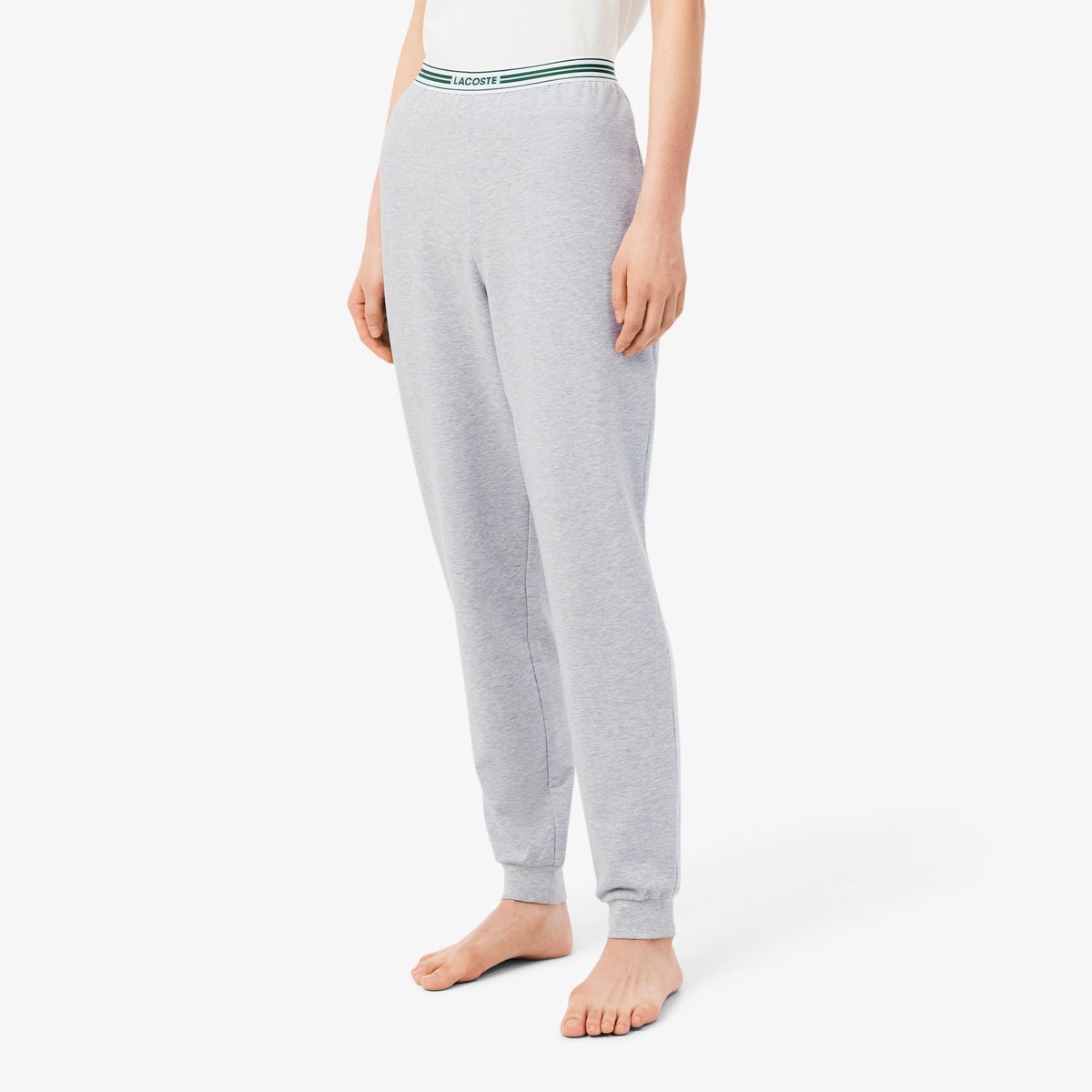 Pantalon de survêtement d'intérieur coton gris-cca, LACOSTE