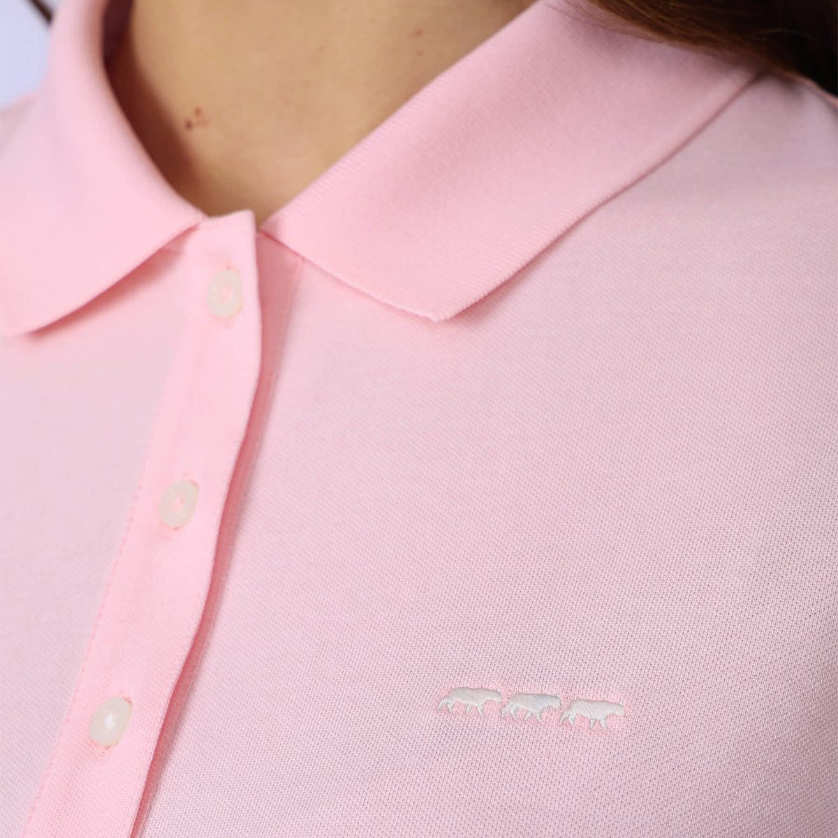 Polo Gaëlle rose pale, MISE AU GREEN