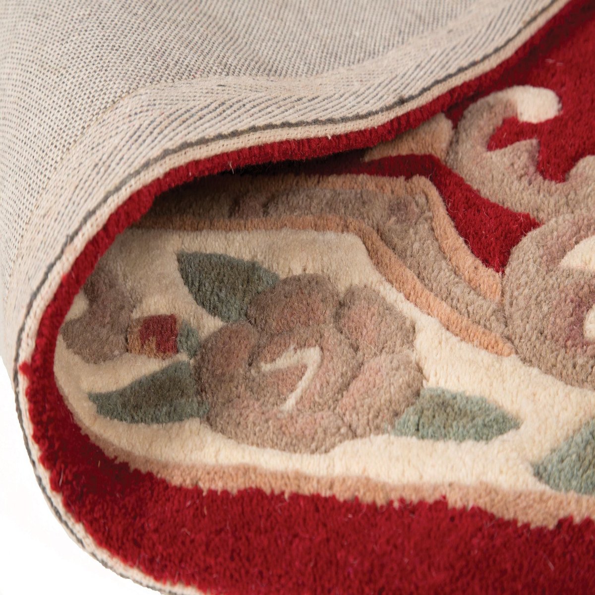 Tapis en laine AUBUSSON rouge, FLAIR RUGS