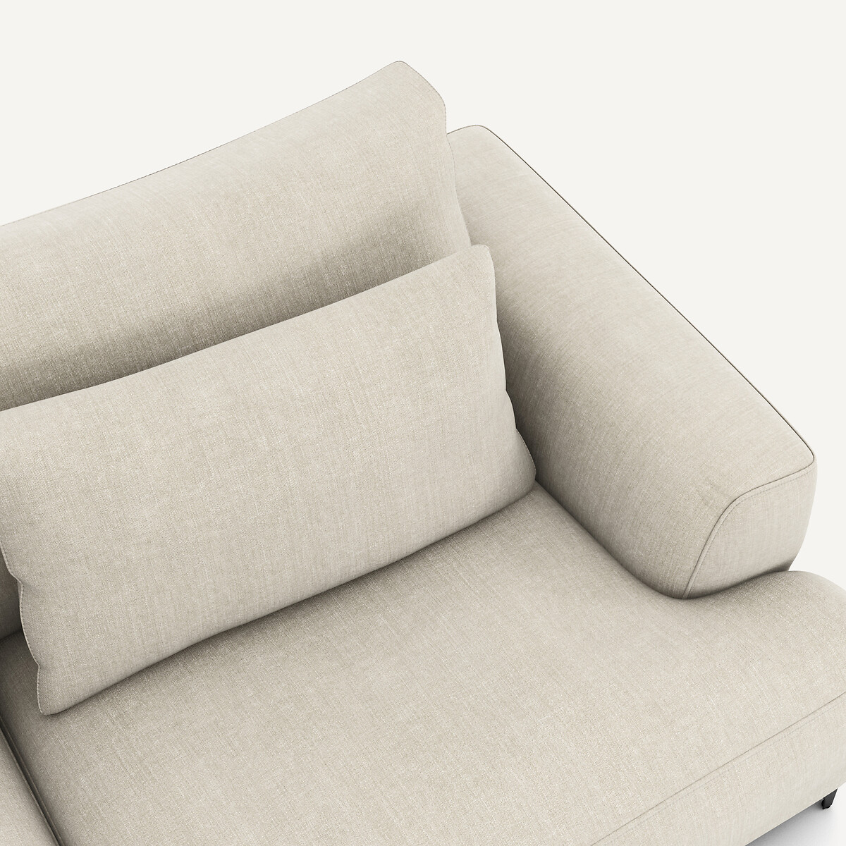Canapé 3P convertible coton lin, Marsile beige, AM.PM
