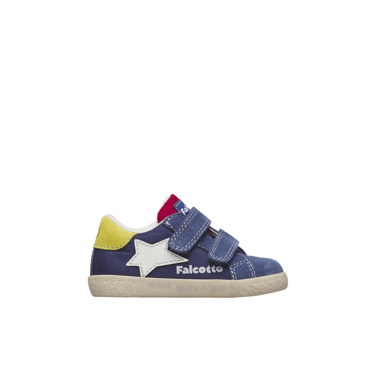 Sneakers en daim et tissu technique ALNOITE 2 VL. bleu-, FALCOTTO