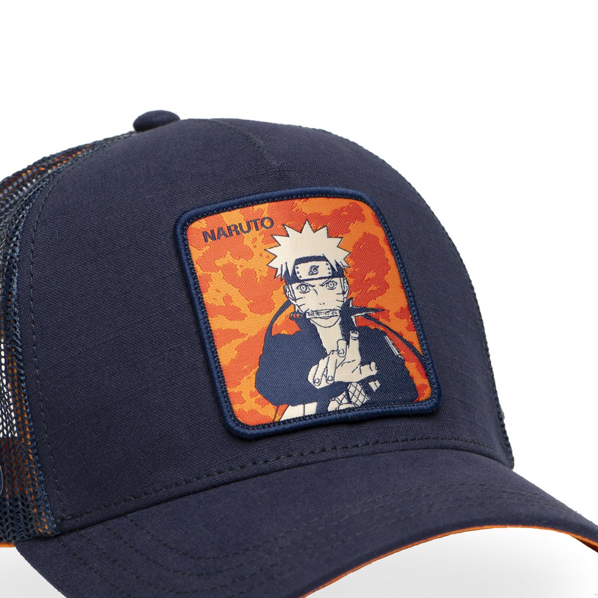 Casquette trucker Naruto Shippuden bleu marine/orange, CAPSLAB