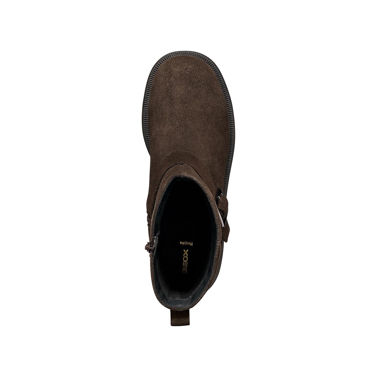 Bottines motardes en cuir, KLARGENA marron chocolat, GEOX