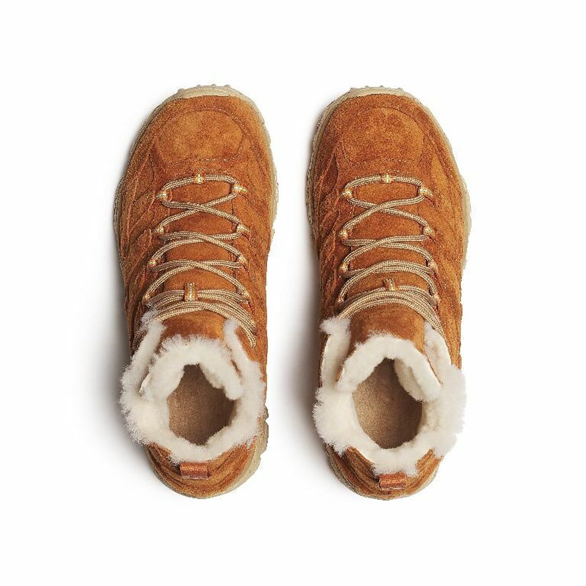 Leren sneakers Moab 2 Decon Mid Cozy Luxe oranjekastanje, MERRELL