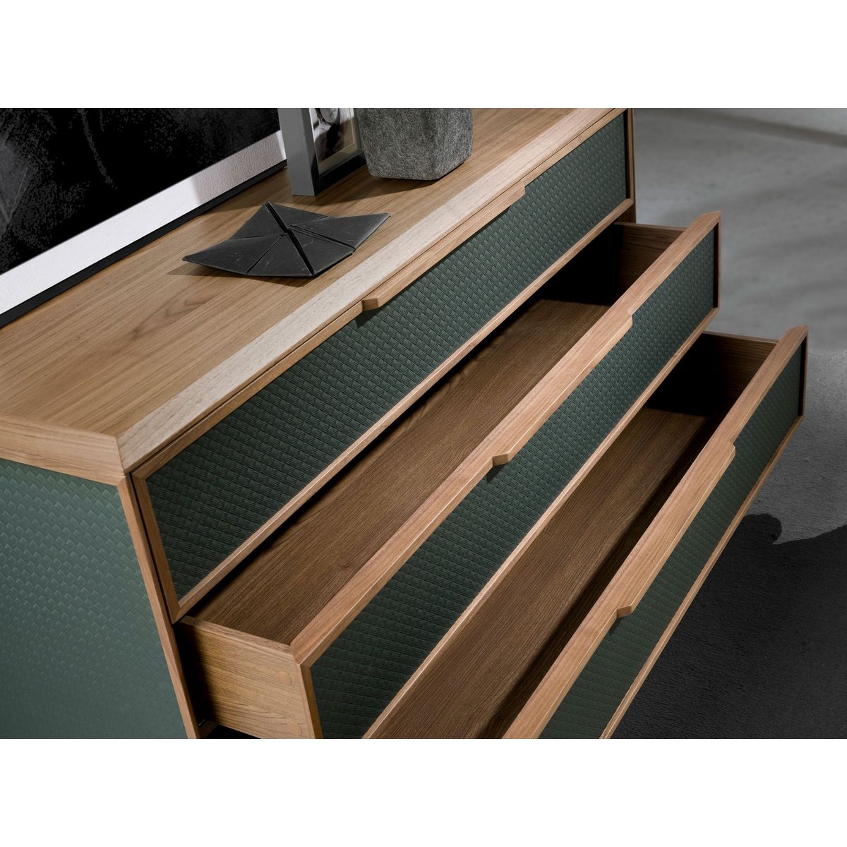 Commode en pvc foncé et noyer vert foncé | noyer, ANGEL CERDA