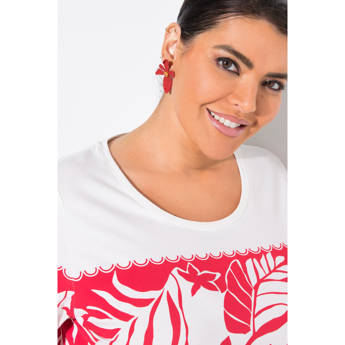 T-shirt blanc cassé, ULLA POPKEN