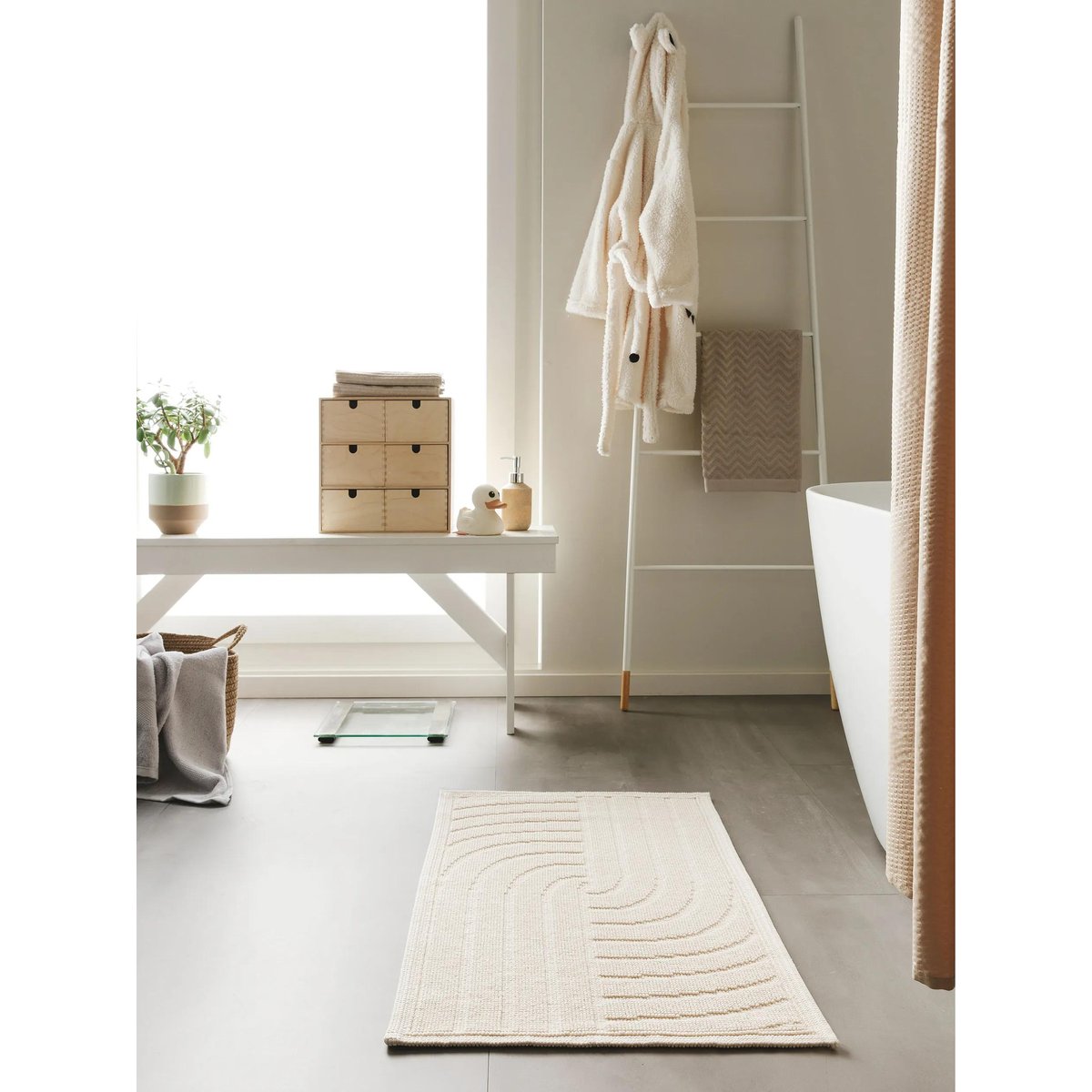 Tapis de bain JOJO crème, BENUTA 
