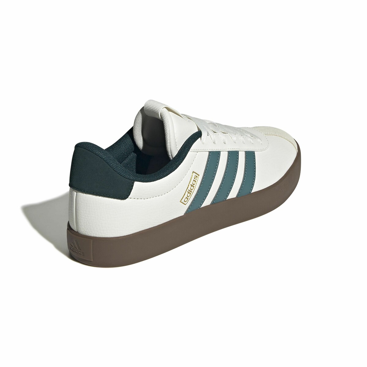 Baskets cuir VL Court 3.0 blanc/vert, ADIDAS SPORTSWEAR