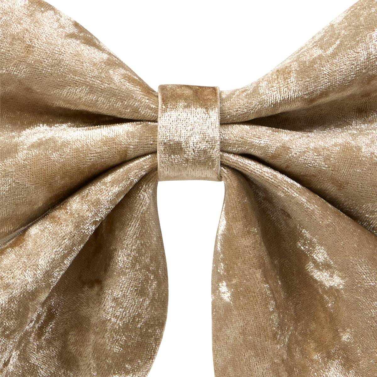NOEUD VELOURS AMBRE 24X20 beige, ATMOSPHERA