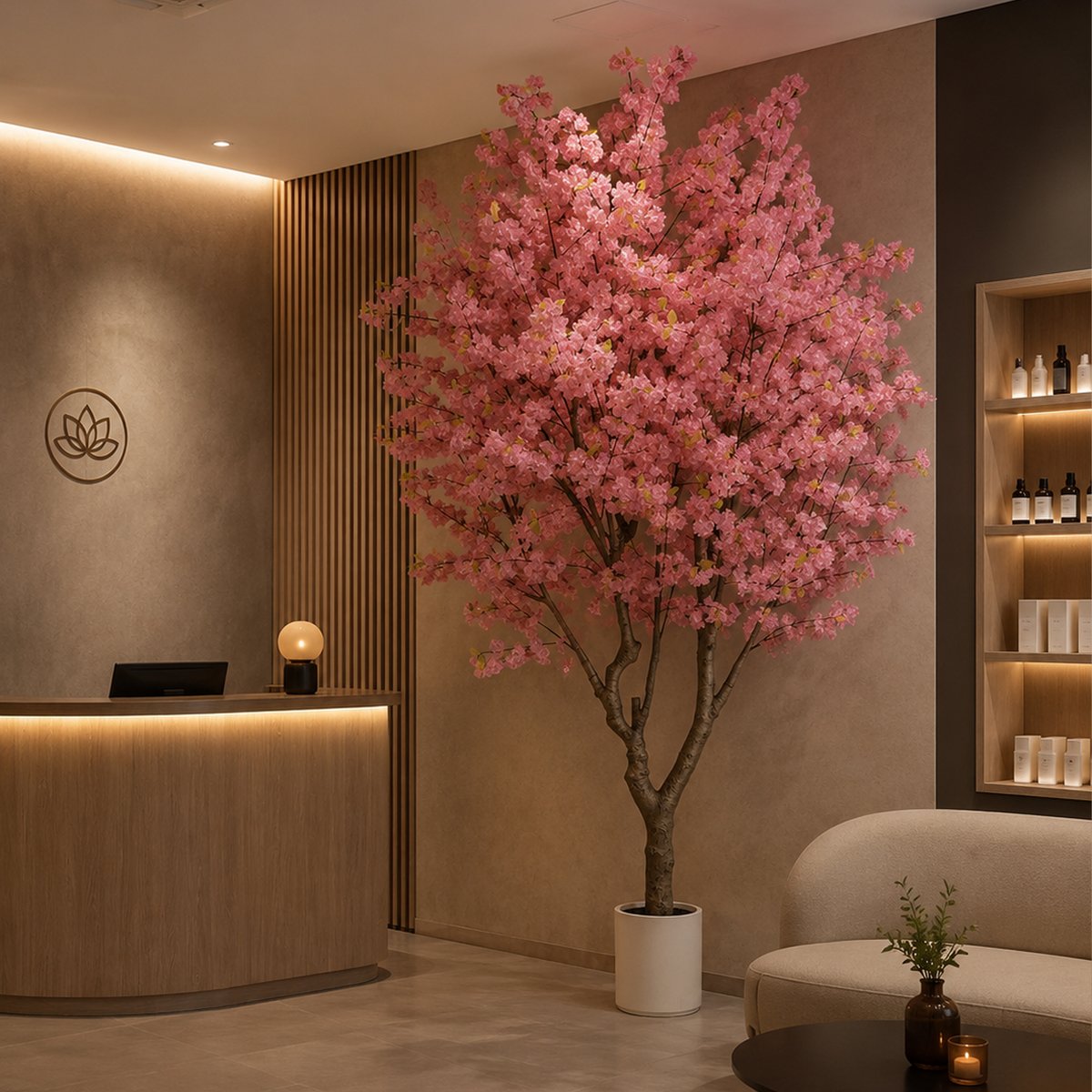 Cerisier artificiel rose 280cm autres, LIGNE DECO
