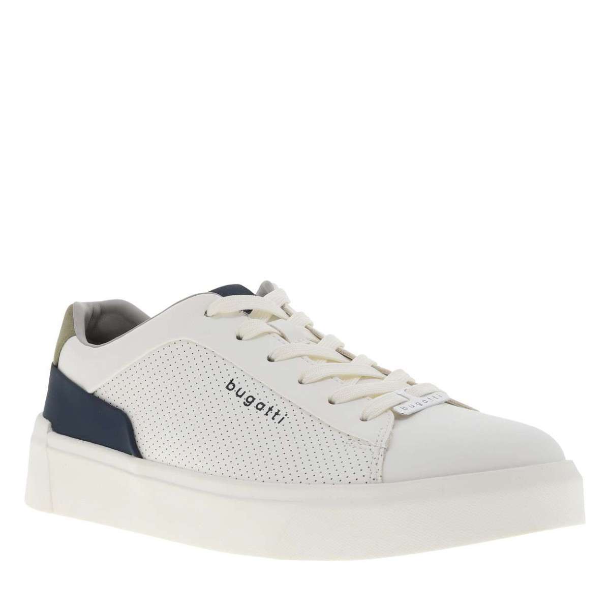 Sneakers talon plat blanc, BUGATTI