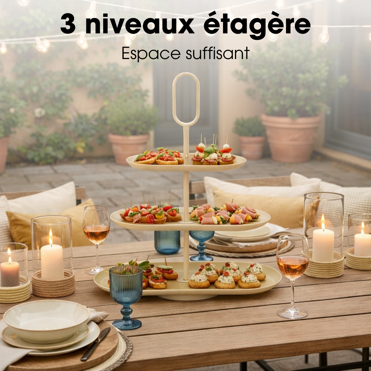 Étagère RAMA crème, MICA DECORATIONS