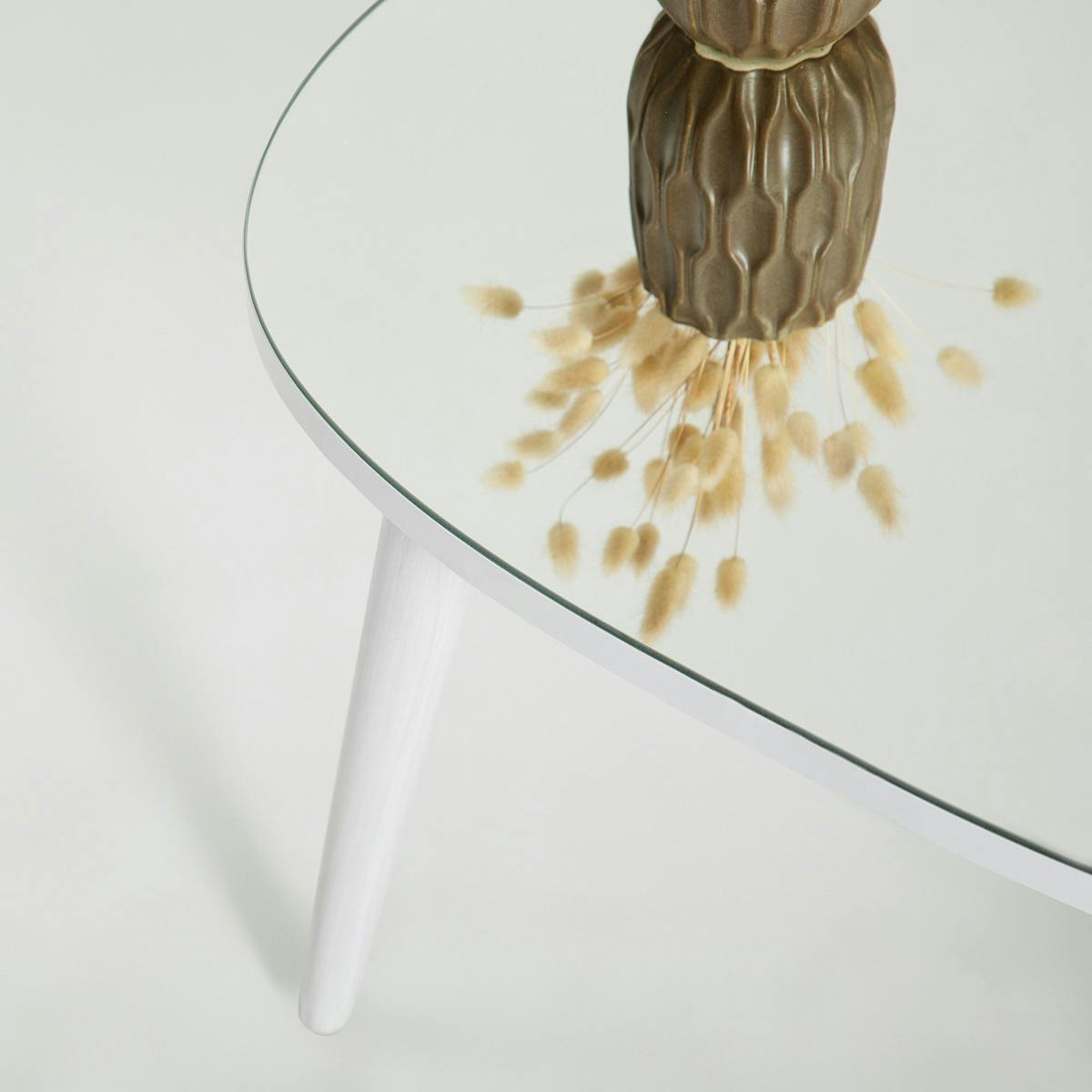 Table basse plateau miroir TULUM blanc, PIER IMPORT