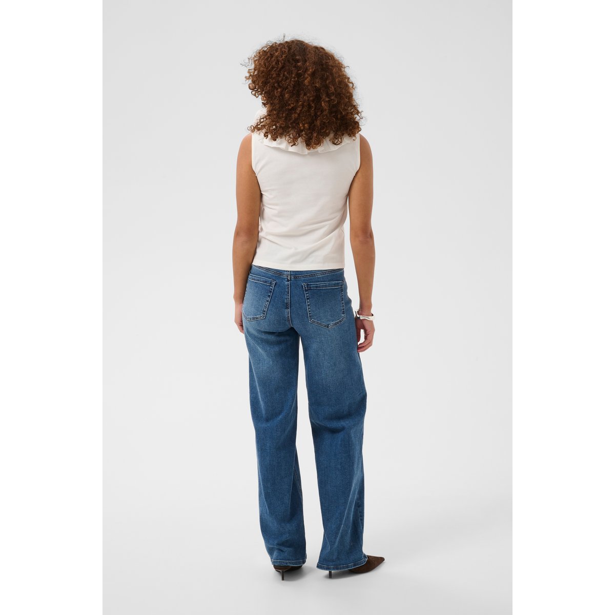 Blouse sans manches blanc chalk, KAFFE