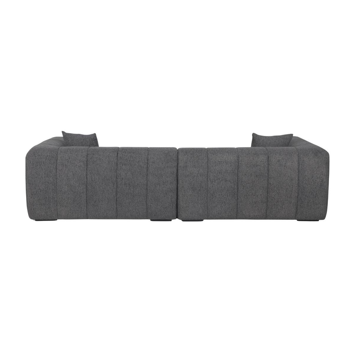 Canapé d'angle en tissu DAVIS gris, MADE IN MEUBLES